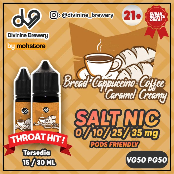 Gambar Liquid Vape Dv9 Bread Coffee Creamy Salt Nic POD Friendly Saltnic - 15ml, 10mg dari Mohstore9 undefined Tokopedia
