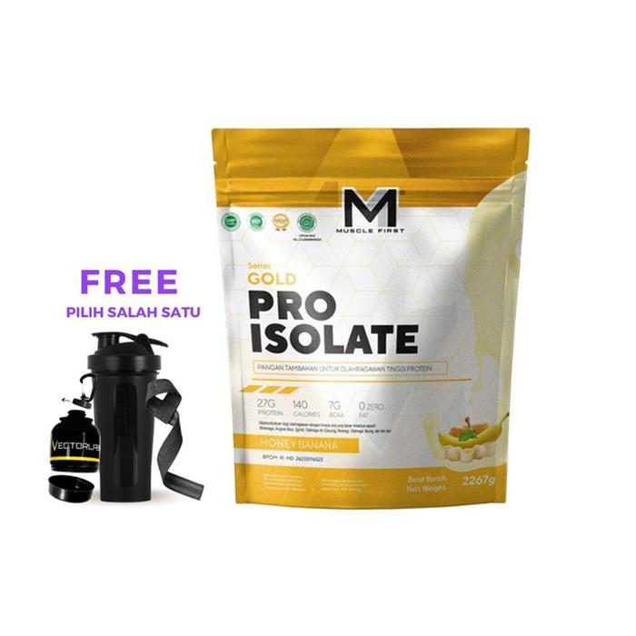 Gambar Muscle First M1 Pro Isolate Protein 5LB 2,3kg Whey Isolate - Honey Banana, Shaker dari Twocare undefined Tokopedia