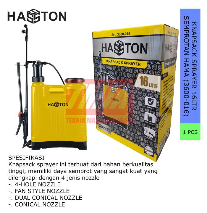 Gambar HASSTON KnapSack Sprayer Semprotan Hama Ransel 16Ltr 16Liter 3600-016 dari Teknik Maju Jaya Abadi undefined Tokopedia