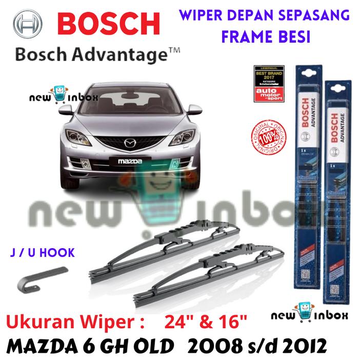 Gambar Wiper Depan MAZDA 6 GH OLD 2008-2012 Sepasang BOSCH ADVANTAGE 24"&16" - Depan 24" & 16" dari NEW IN BOX undefined Tokopedia