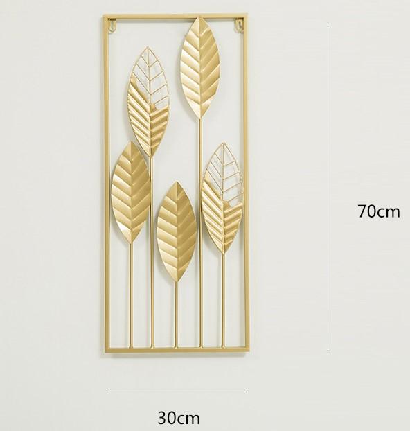 Gambar Dekorasi Hiasan Dinding Rumah Wall Art Kotak Panjang Gold Leaves - Kiri dari My Dream Home Collections undefined Tokopedia
