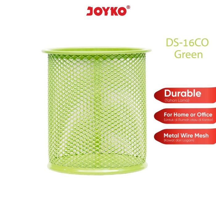 Gambar JOYKO Desk Set Tempat Alat Tulis Jaring Jala Bulat DS-16~DS16CO - DS-16CO Green dari Merauke Online undefined Tokopedia