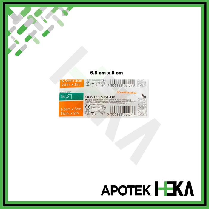 Gambar Opsite Post Op Isi 1 Lembar - Plester Luka Anti Air - 6.5 cm x 5 cm dari Apotek Heka Semarang undefined Tokopedia