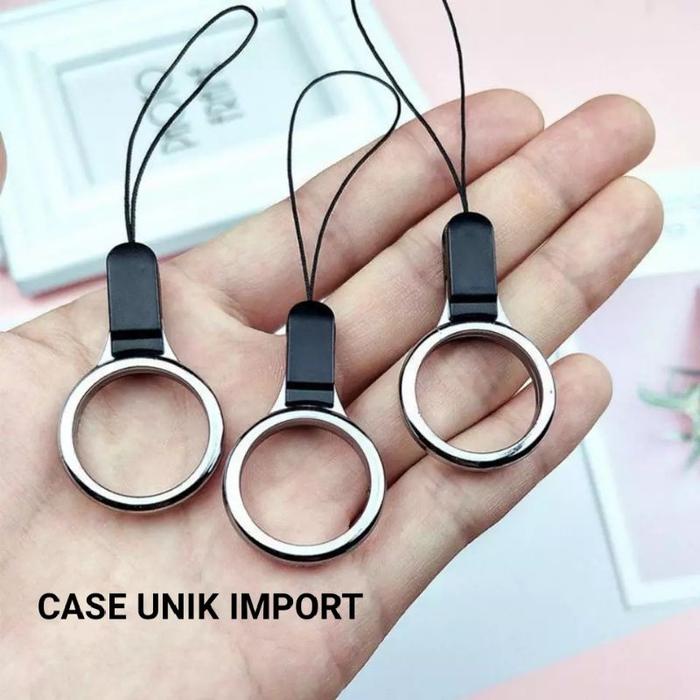 Gambar gantungan hp wrist lanyard mobile phone straps ring loop keychain - hitam new dari jess store_ undefined Tokopedia
