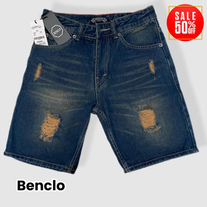 Gambar celana pendek jeans pria sobek volcom atas dengkul model terbaru - navy, 32 dari BEN_CLO undefined Tokopedia