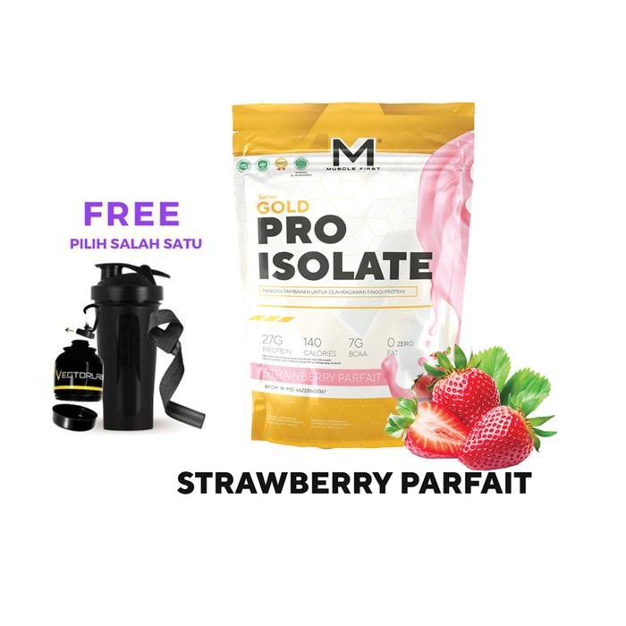 Gambar M1 Pro Isolate Muscle First Gold Pro Isolate Protein 2LB 2 LB Whey Iso - Strawberry, Shaker dari Twocare undefined Tokopedia