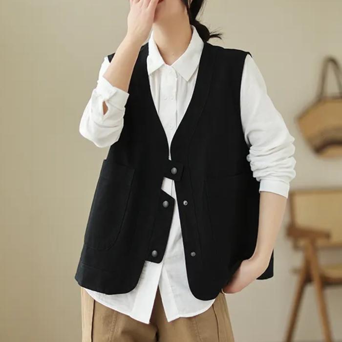 Gambar Rompi wanita/vest wanita korean style - Hitam, XS dari Alisya galery undefined Tokopedia