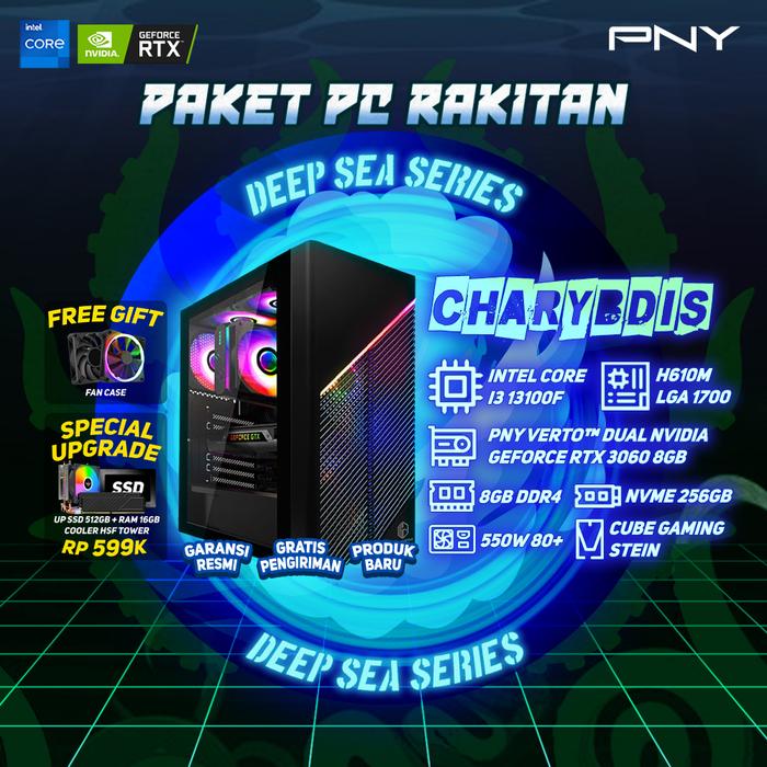 Gambar PC DEEP SEA SERIES | CHARYBDIS | INTEL i3 13100F | RTX 3060 8GB - DEFAULT, PC ONLY dari bengkelkomputerptk undefined Tokopedia