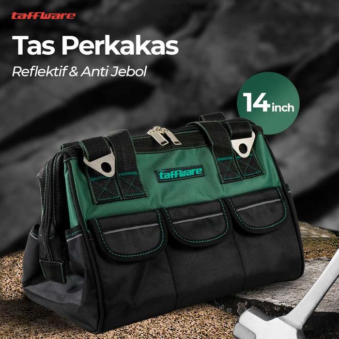 Gambar Tas Perkakas Storage Tool Bag Waterproof Reflective Strips A03369 - 14inch dari cara-store undefined Tokopedia