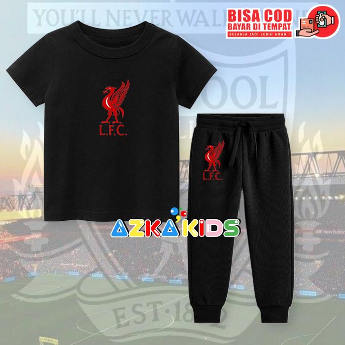 Gambar Setelan anak kaos celana jogger Liverpool FC - Hitam, S dari AZKA KIDS10 undefined Tokopedia