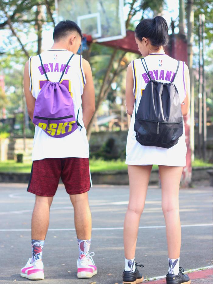 Gambar Tas Serut BSKT Original Putih Hitam - Hitam dari waroengbasket undefined Tokopedia