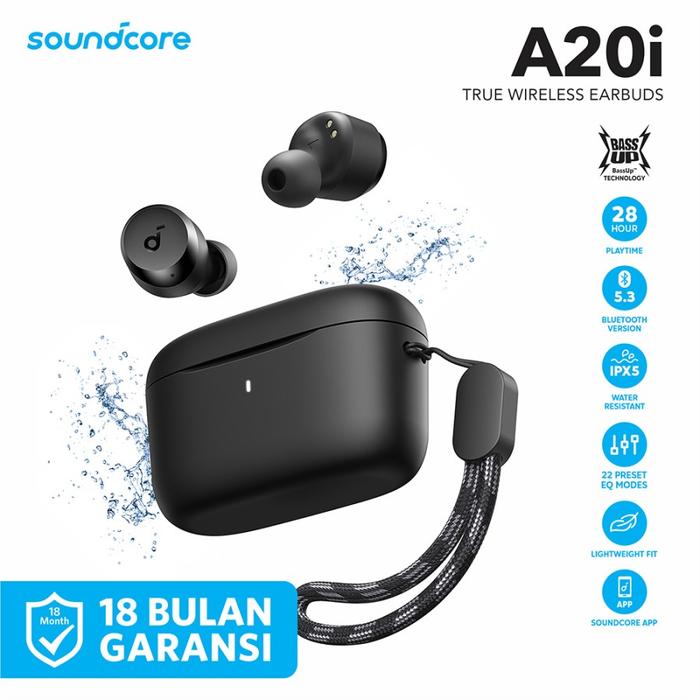 Gambar TWS Anker SoundCore A20i - A3948 - Hitam dari Anker Official Bangka Belitung undefined Tokopedia