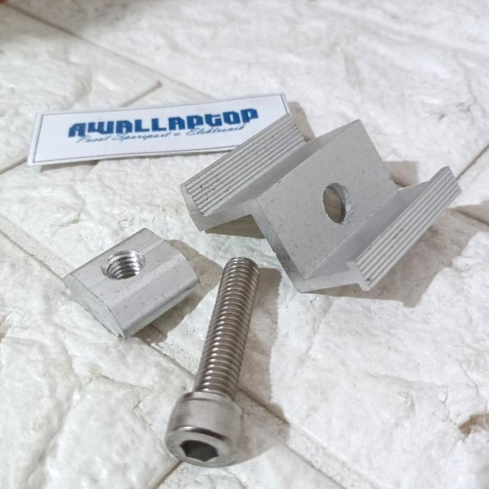 Gambar bracket panel surya end clamp PV panel surya alumunium frame - end clamp dari jogjagrosir undefined Tokopedia