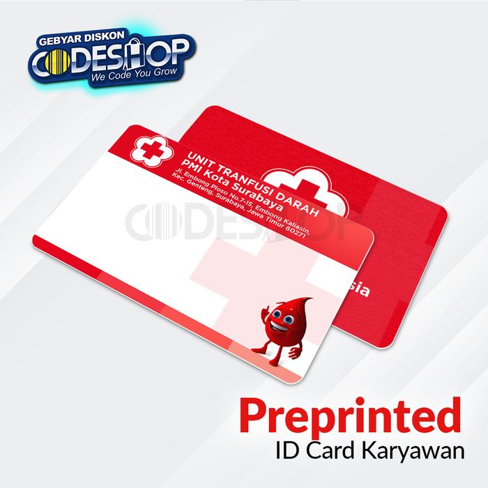 Gambar Custom Preprinted ID Card Kartu Nama Tamu Visitor Panitia Tebal PVC dari Codeshop Official Store undefined Tokopedia