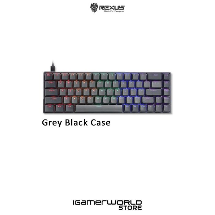 Gambar Rexus Heroic KX3 Mini Rainbow Mechanical Gaming Keyboard - Grey Black, Blue Switch dari igamerworld bekasi undefined Tokopedia