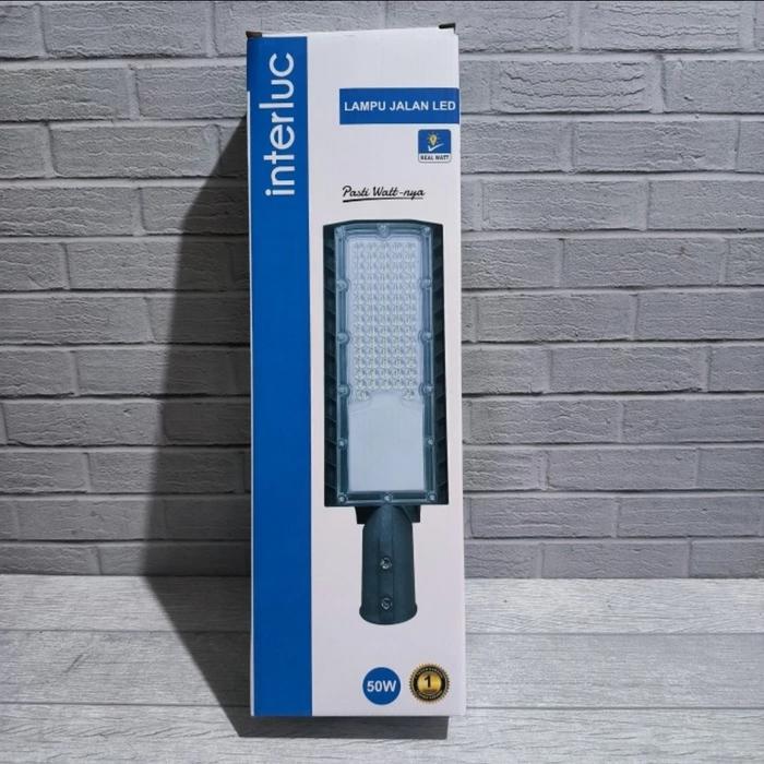Gambar INTERLUC LAMPU JALAN LED PJU STREET LIGHT 50W 50 WATT CAHAYA PUTIH SNI dari M QUEEN undefined Tokopedia