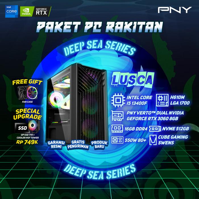 Gambar PC DEEP SEA SERIES | LUSCA | INTEL i5 13400F | RTX 3060 8GB - DEFAULT, PC ONLY dari bengkelkomputerptk undefined Tokopedia