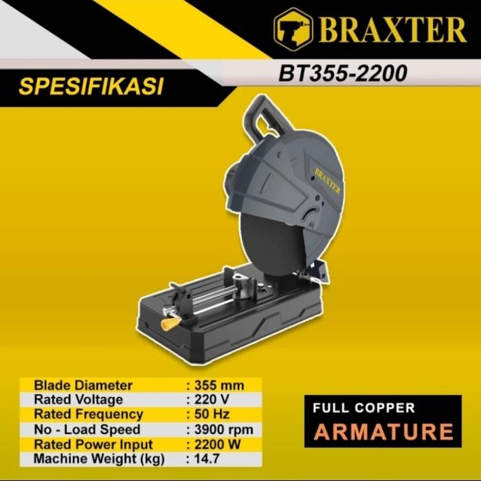 Gambar Mesin Cutting Whell Mesin Pitong Besi Cut Off BRAXTER BT355-2200 dari BADUY TEKNIK undefined Tokopedia