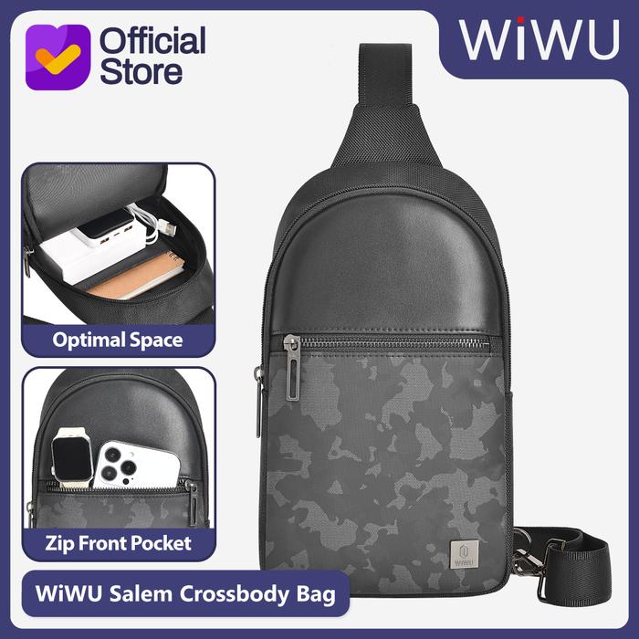 Gambar Crossbody Bag WiWU Salem with Shoulder Strap + Front Pocket - Black dari WiWU Official undefined Tokopedia