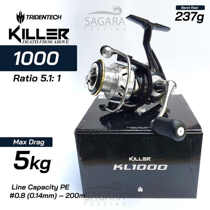 Gambar Reel Tridentech Killer Reel Pancing Spinning Power Handle - KL1000 dari Sagara Pancing undefined Tokopedia