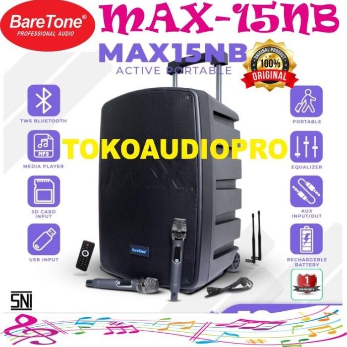Gambar Speaker BareTone Speaker Portable MAX15NB Speaker Bluetooth Max-15NB dari Tokoaudioprocom undefined Tokopedia