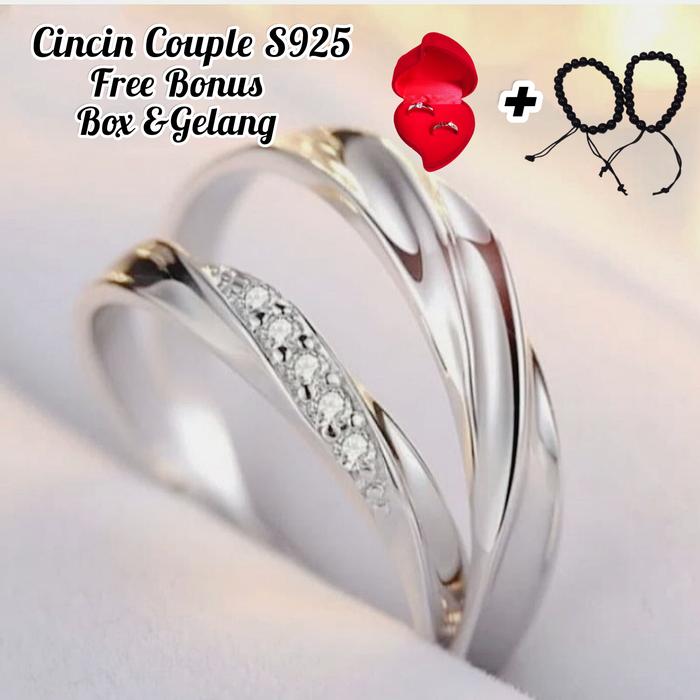 Gambar Cincin Couple Silver Tunangan Cicin Wanita Sepasang Cople Nikah Kawin - Perak#1 dari Sudimoro_Store undefined Tokopedia
