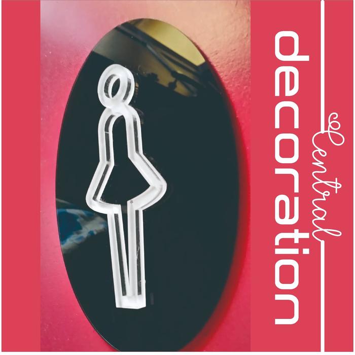 Gambar papan petunjuk |Toilet sign pria, wanita | Toilet sign akrilik - Wanita dari Central-Decoration undefined Tokopedia