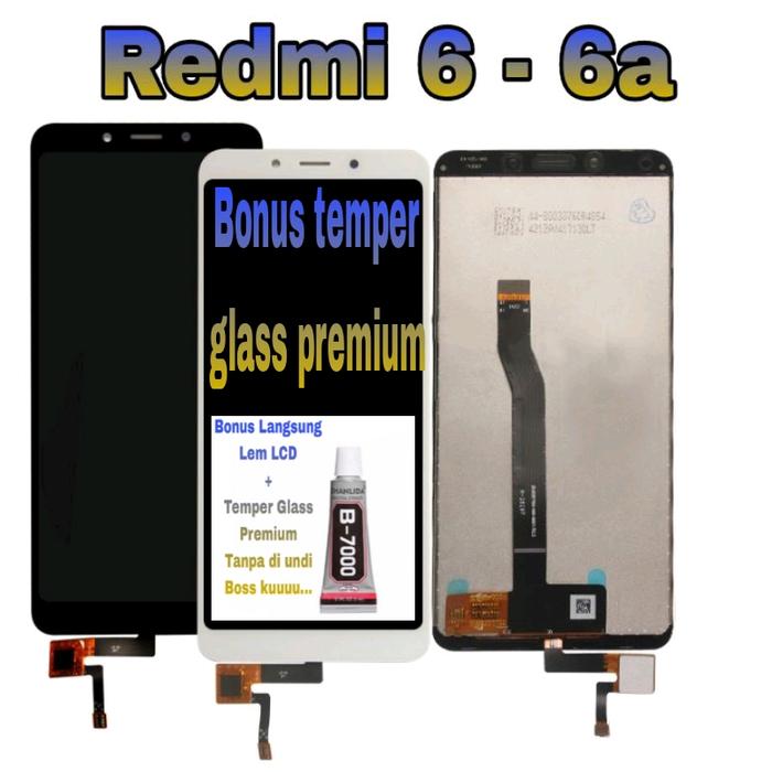Jual Lcd Xiomi Redmi 6/6A ORI Black White+Ts Fullset Hitam