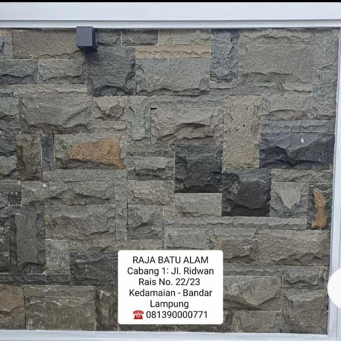 Gambar batu alam dinding rumah rta 15x30cm dari Batu Alam Lampung undefined Tokopedia