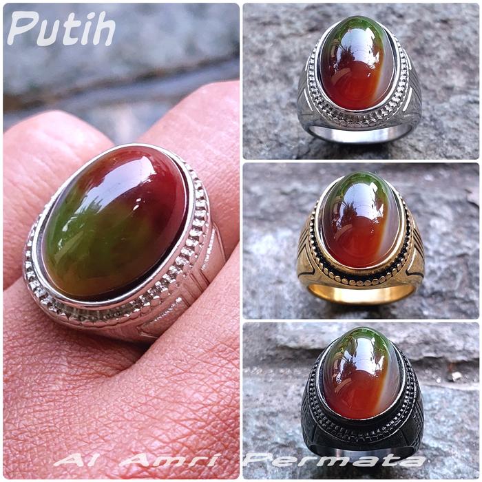 Gambar Batu cincin natural pancawarna edong Batu akik pancawarna edong - Putih, 7 dari alamripermata undefined Tokopedia