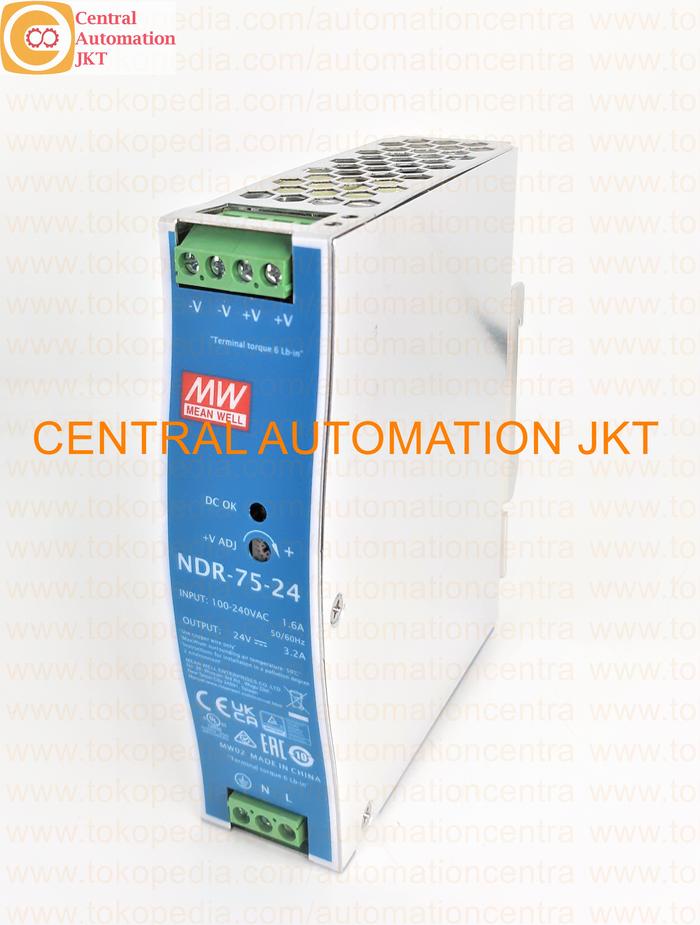 Gambar Mean Well Din Rail Power Supply NDR-75-12 NDR-75-24 - NDR-75-24 dari Central Automation JKT undefined Tokopedia