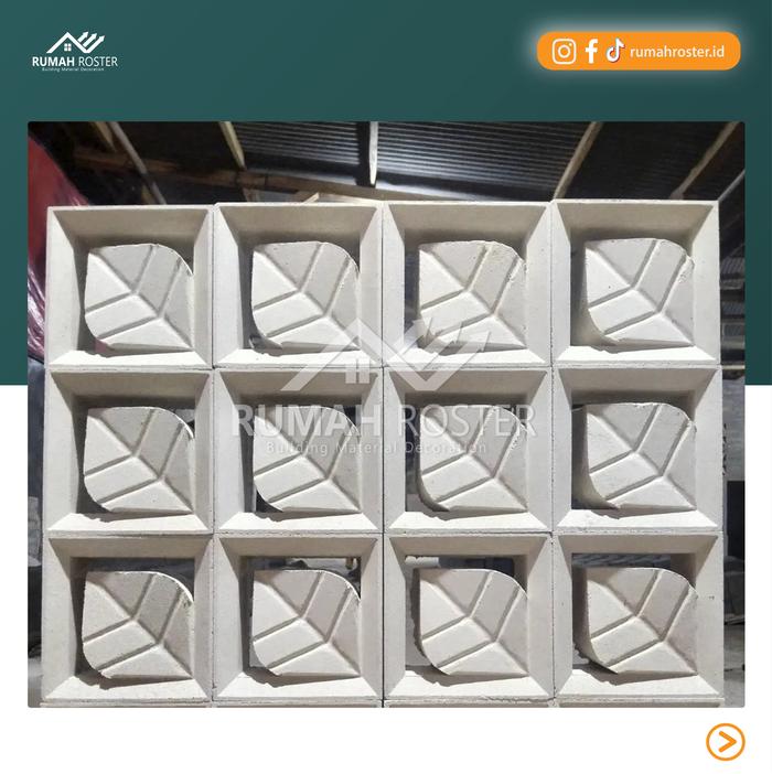 Jual Roster Beton/Roster Modern /Lubang Angin minimalis putih - Daun ...