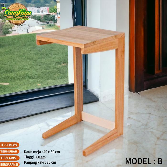 Gambar Meja sofa minimalis meja laptop side table Coffee table sofa table - Model : B dari CV. Sangkayu undefined Tokopedia