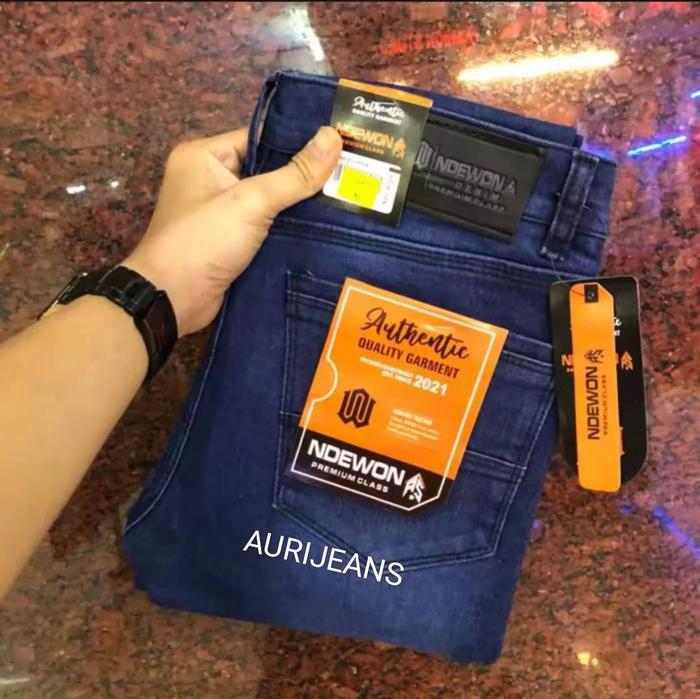 Gambar Celana Jeans panjang Denim slim fit pria biru gelap stretch melar - Biru, 33 dari marapolom undefined Tokopedia