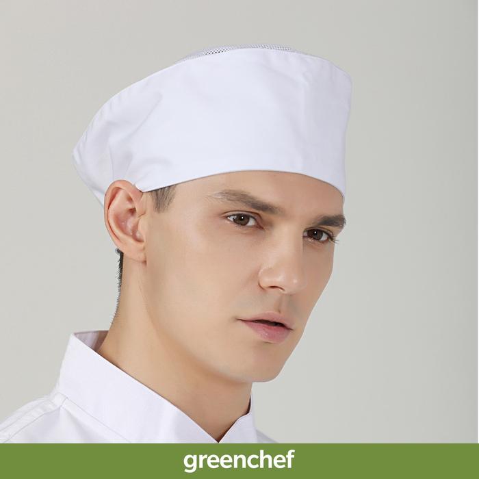 Gambar GreenChef Peci Chef Topi Koki Jala Topi Perkerja Topi Chef Restoran - Putih dari Green Chef undefined Tokopedia