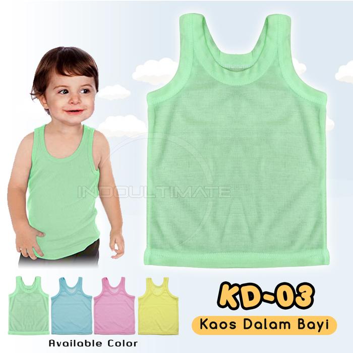 Gambar Kaos Dalam baju bayi singlet kaos kutang bayi Baru Lahir Newborn KD-03 - GREEN, L dari indo ultimate undefined Tokopedia