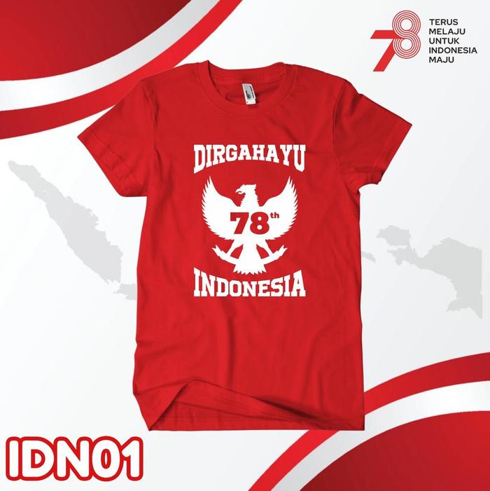 Gambar Kalostee Premium Basic 28s - KAOS HUT RI KEMERDEKAAN INDONESIA - IDN01 dari Kalostee ID undefined Tokopedia