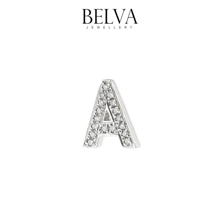 Gambar Anting Berlian Inisial / Huruf - Belva Jewellery - BAERAU02107 - A dari Belva Jewellery Online Kota Administrasi Jakarta Barat Tokopedia