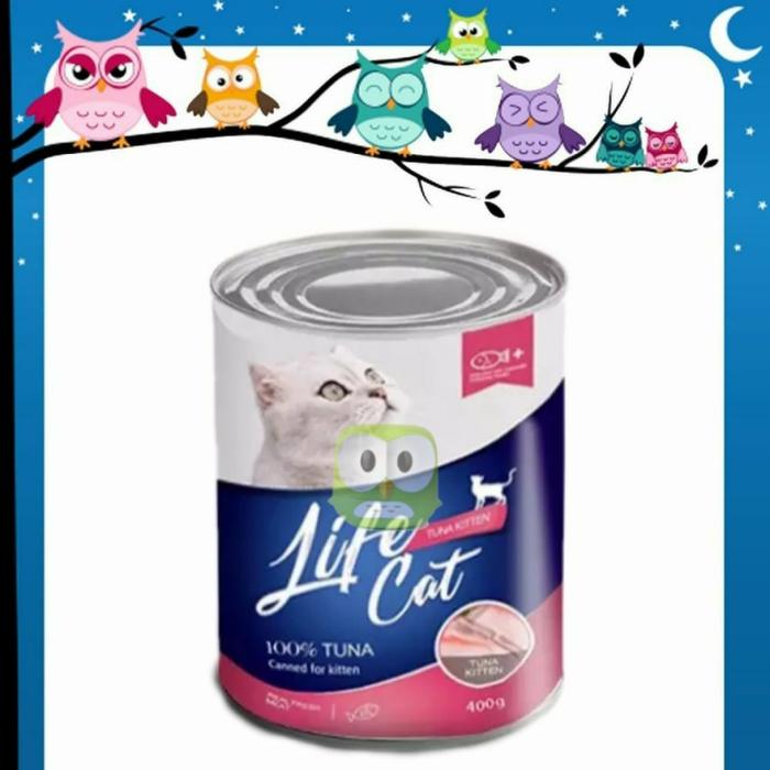 Gambar LIFECAT / LIFE CAT KITTEN TUNA makanan kucing kaleng 400GR - LF KITTEN TUNA dari OWL petshop undefined Tokopedia
