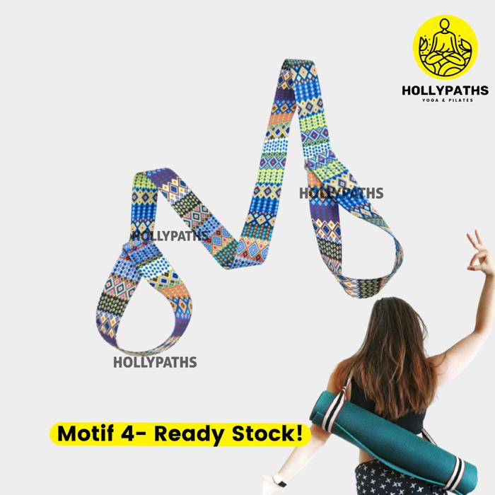 Gambar Tali Matras Yoga / Strap Yoga Mat / Yoga Strap / Tali Yoga Mat Carrier - MOTIF 4 dari HollyPaths undefined Tokopedia