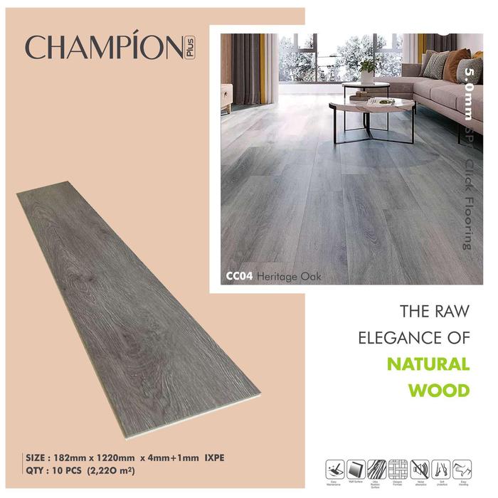Gambar Champion Plus SPC Click Flooring - CC06 dari Kens Interior undefined 5 Tokopedia