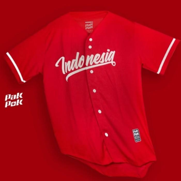 Gambar JERSEY BASEBALL TIMNAS INDONESIA - Merah, XL dari ETERNAL GLORY CLOTHES undefined Tokopedia