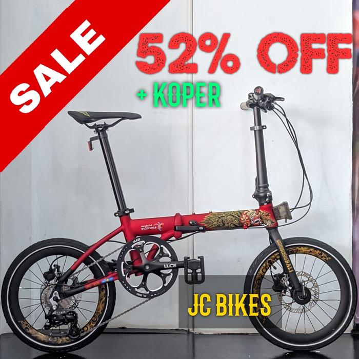 Gambar Sepeda Lipat Element FoldX XLite BALI 10sp 16" Full Alloy FREE KOPER - Red-Black dari JC Bikes undefined Tokopedia
