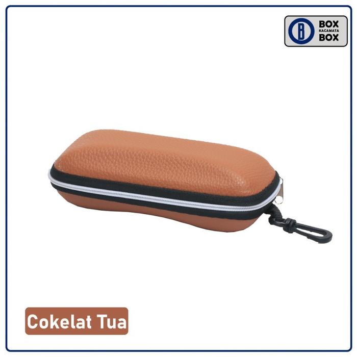 Gambar Tempat Kacamata Sleting Warna / Pouch Kacamata - K5 COKELAT TUA, +CLEANSER dari Bertha Indonesia undefined Tokopedia