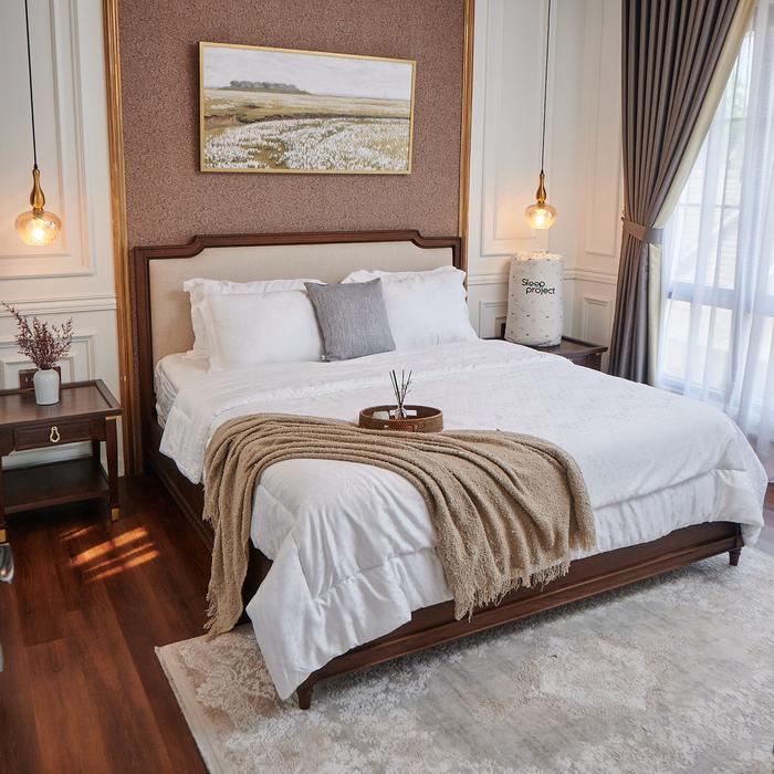Gambar SLEEP PROJECT Sprei Set ALSTON WHITE Premium (TENCEL Lyocell) - Sprei Set, Single 120x200 dari Sleep Project undefined Tokopedia