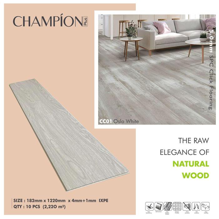 Gambar Champion Plus SPC Click Flooring - CC01 dari Kens Interior undefined Tokopedia