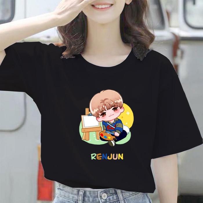 Gambar Baju  Kaos NCT Dream 127  Wanita Jumbo Oversize Lengan Pendek - RENJUN, XXL dari VAW-Shop undefined Tokopedia