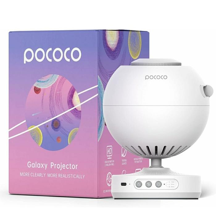 Gambar POCOCO Star Projector Real Planetarium Galaxy Projector - White, + 3 Disc B dari papabubu tech undefined Tokopedia