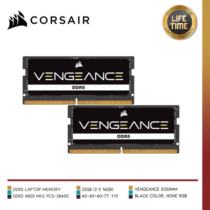 Promo CORSAIR CMSX32GX5M2A4800C40 | Vengeance Sodimm 32GB