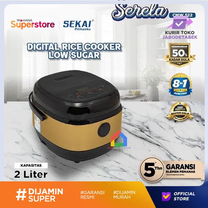 Gambar Sekai Rice Cooker Penanak Nasi 5 L CMW 522 LS | CMW522LS Emas dari Wahana Superstore undefined Tokopedia